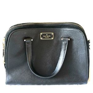 Kate Spade Black Pebbled Leather Dome Satchel